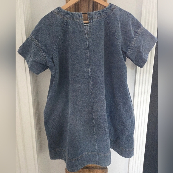 Porridge Short-Sleeve Denim Swing Mini Dress By Anthropologie - Picture 2 of 6